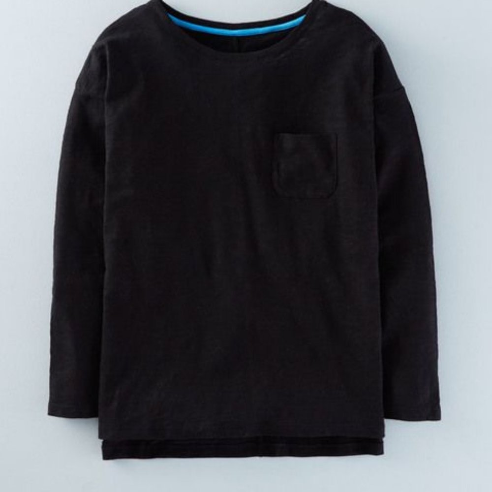 Boden Drop Shoulder Long-Sleeve Pocket Tee